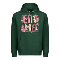 Sports Green floral mama Premium Hoodie - MaliasSmallBusiness