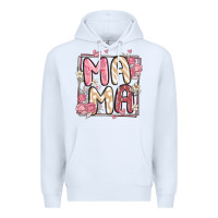 White floral mama Premium Hoodie - MaliasSmallBusiness