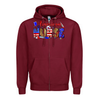 Burgundy American nurse Zipper Hoodie - Zillion Design Studio