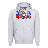 Heather Grey American nurse Zipper Hoodie - Zillion Design Studio