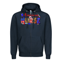 Navy American nurse Zipper Hoodie - Zillion Design Studio