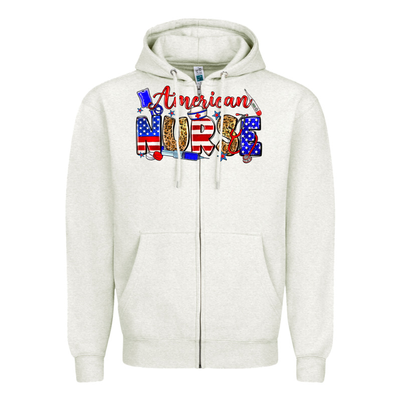 American Nurse Zipper Hoodie by Zillion Design Studio | Teevron