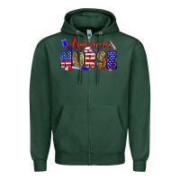 Sports Green American nurse Zipper Hoodie - Zillion Design Studio