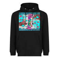 Black mommy leopard turquoise Heavyweight Hoodie - JahusDesignShop