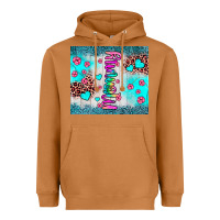 Meerkat mommy leopard turquoise Heavyweight Hoodie - JahusDesignShop