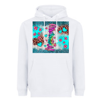 White mommy leopard turquoise Heavyweight Hoodie - JahusDesignShop