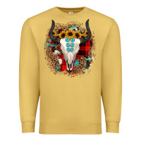 Antique Gold bullskull christmas Premium Sweatshirt - JahusDesignShop