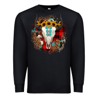 Black bullskull christmas Premium Sweatshirt - JahusDesignShop