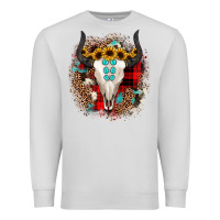 Dove Grey bullskull christmas Premium Sweatshirt - JahusDesignShop