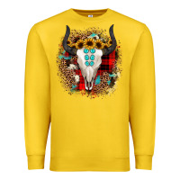 Lemon bullskull christmas Premium Sweatshirt - JahusDesignShop