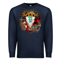 Navy bullskull christmas Premium Sweatshirt - JahusDesignShop