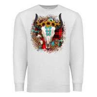 Oatmeal Heather bullskull christmas Premium Sweatshirt - JahusDesignShop