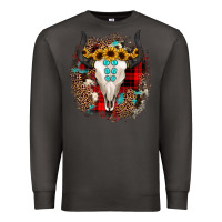 Smoke bullskull christmas Premium Sweatshirt - JahusDesignShop