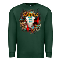 Sports Green bullskull christmas Premium Sweatshirt - JahusDesignShop