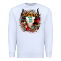 White bullskull christmas Premium Sweatshirt - JahusDesignShop