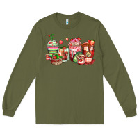Army Green strawberry farm fresh coffee cups Long Sleeve Tee - Zillion Design Studio