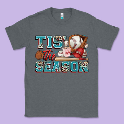 Tis' The Season Baseball Classic Tee Designed By Zillion Design Studio