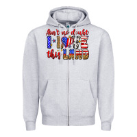 Heather Grey ain't no doubt i love this land Zipper Hoodie - Zillion Design Studio