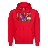 Red ain't no doubt i love this land Zipper Hoodie - Zillion Design Studio