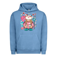 Pigment Pebble Blue dentist gnome Urban Hoodie - NancyCooperArtShop