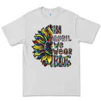 Dove Grey autism sunflower Premium Tee - CowhideDigitalArt
