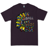 Plum autism sunflower Premium Tee - CowhideDigitalArt