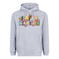 Heather Grey happy easter Heavyweight Hoodie - AdoDesignShop