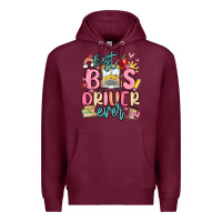 Burgundy best bus driver ever Premium Hoodie - MaliasSmallBusiness