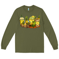 Army Green pineapple farm fresh coffee cups Long Sleeve Tee - Zillion Design Studio