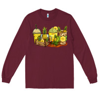 Burgundy pineapple farm fresh coffee cups Long Sleeve Tee - Zillion Design Studio