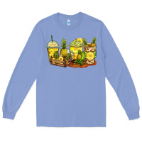 Colony Blue pineapple farm fresh coffee cups Long Sleeve Tee - Zillion Design Studio