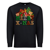 Black merry xmas with christmas Premium Sweatshirt - AdoDesignShop