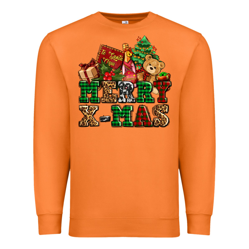 Merry Xmas With Christmas Premium Sweatshirt by AdoDesignShop | Teevron