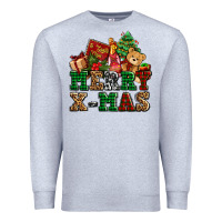 Heather Grey merry xmas with christmas Premium Sweatshirt - AdoDesignShop