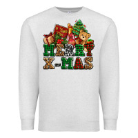 Oatmeal Heather merry xmas with christmas Premium Sweatshirt - AdoDesignShop