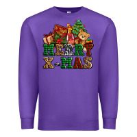 Purple merry xmas with christmas Premium Sweatshirt - AdoDesignShop