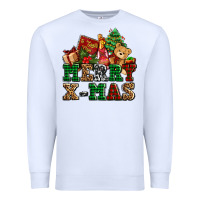 White merry xmas with christmas Premium Sweatshirt - AdoDesignShop