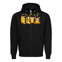 Black Childhood Cancer Coffee Cups Zipper Hoodie - texasbilliewilder