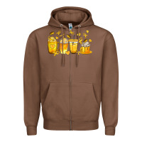 Chestnut Childhood Cancer Coffee Cups Zipper Hoodie - texasbilliewilder