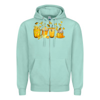 Seafoam Childhood Cancer Coffee Cups Zipper Hoodie - texasbilliewilder