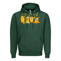 Sports Green Childhood Cancer Coffee Cups Zipper Hoodie - texasbilliewilder