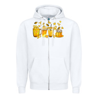White Childhood Cancer Coffee Cups Zipper Hoodie - texasbilliewilder