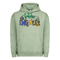 Pigment Oil Green future engineer Urban Hoodie - NancyCooperArtShop