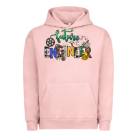 Pigment Salmon future engineer Urban Hoodie - NancyCooperArtShop