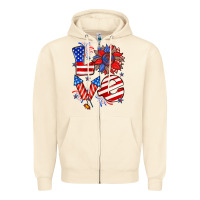 Sandshell 4th of july love Zipper Hoodie - Zillion Design Studio
