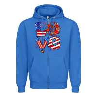True Royal 4th of july love Zipper Hoodie - Zillion Design Studio