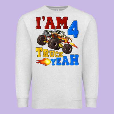 I'am Four Truck Yeah Premium Sweatshirt Designed By Artiststas