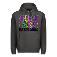 Charcoal Heather little miss mardi gras Premium Hoodie - MaliasSmallBusiness