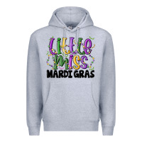 Heather Grey little miss mardi gras Premium Hoodie - MaliasSmallBusiness