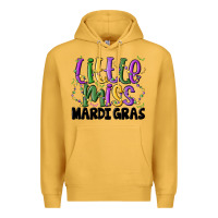 Mustard little miss mardi gras Premium Hoodie - MaliasSmallBusiness